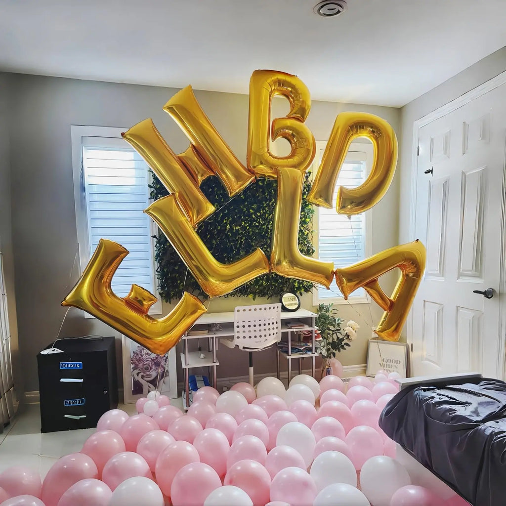 40 Inch golden Large Foil Helium Alphabet Balloons A-Z for Birthday Anniversary Graduation New Year Party Decoration Supplies