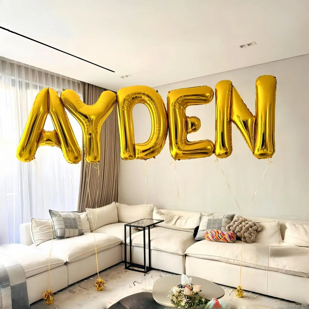 40 Inch golden Large Foil Helium Alphabet Balloons A-Z for Birthday Anniversary Graduation New Year Party Decoration Supplies