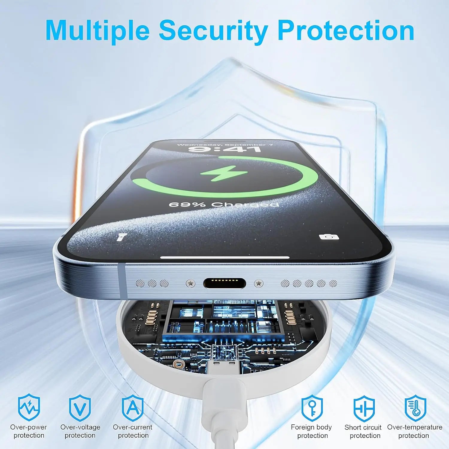 Mini Magnetic Wireless Charger Phone Pad For Magsafe iPhone 17 16 15 14 13 12 Pro Max Airpods 4 Pro Magnet Fast Charging Station
